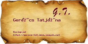 Gerócs Tatjána névjegykártya