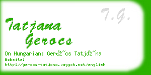 tatjana gerocs business card